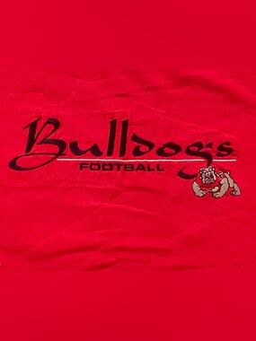 Antigua Embroidered Red Bulldogs Football T Shirt XXL